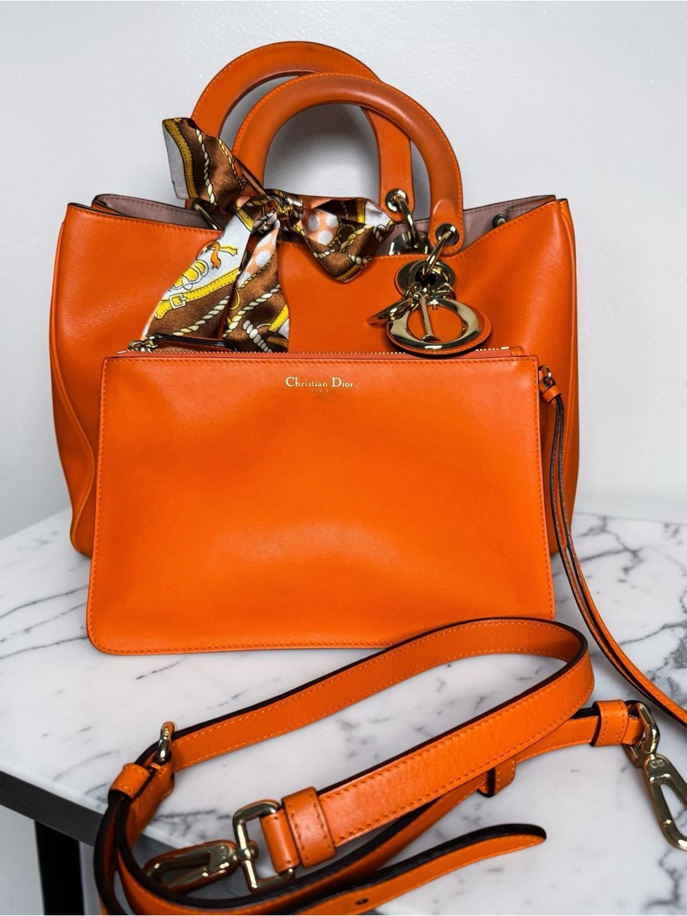 SOLD Dior Diorissimo Orange Medium